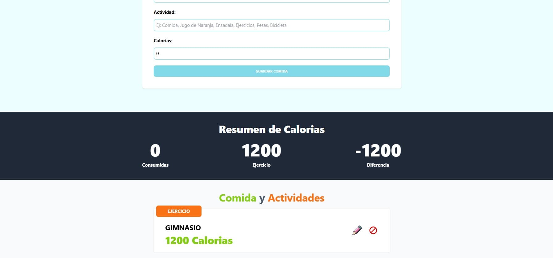 Contador de Calorías