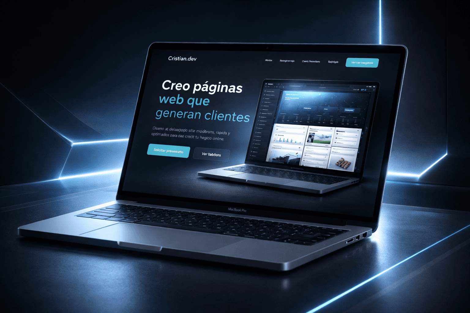 Vista de proyecto web premium