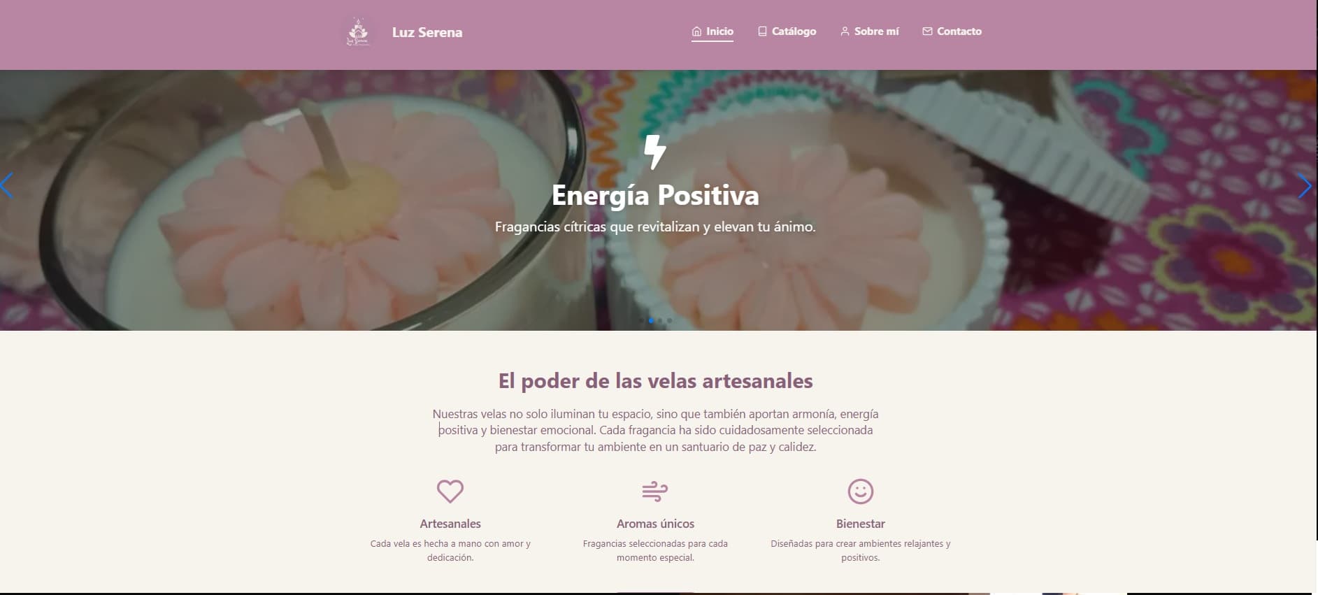 E-commerce de Velas Artesanales - Luz Serena